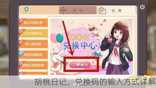 胡桃日记，兑换码的输入方式详解