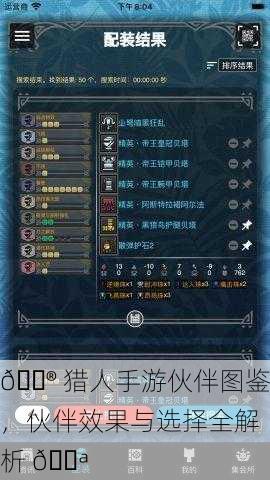 🎮 猎人手游伙伴图鉴，伙伴效果与选择全解析 💪