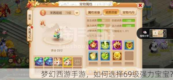 梦幻西游手游，如何选择69级强力宝宝？