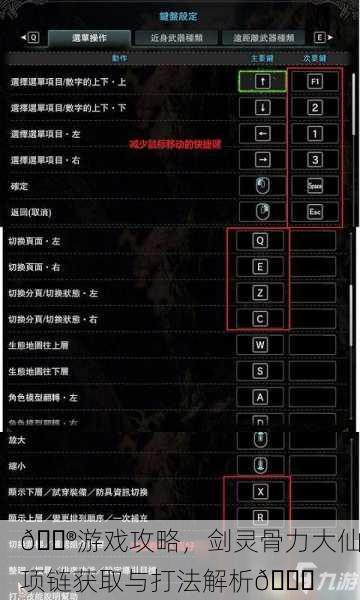 🎮游戏攻略，剑灵骨力大仙项链获取与打法解析🎉