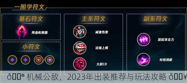🎮 机械公敌，2023年出装推荐与玩法攻略 🔥