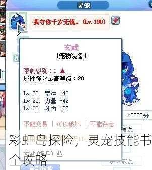 彩虹岛探险，灵宠技能书全攻略