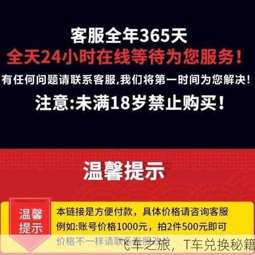 飞车之旅，T车兑换秘籍