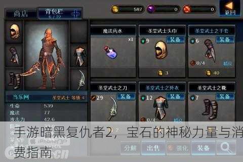 手游暗黑复仇者2，宝石的神秘力量与消费指南