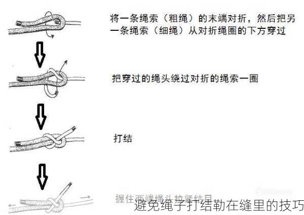 避免绳子打结勒在缝里的技巧