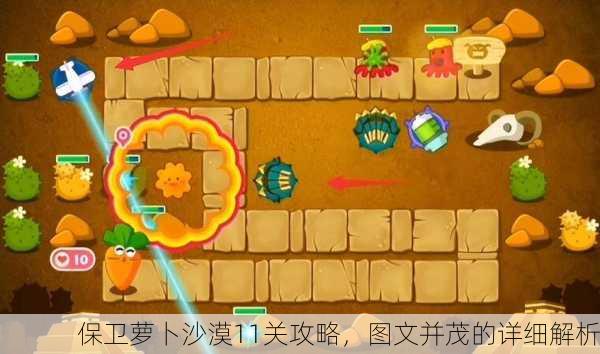 保卫萝卜沙漠11关攻略，图文并茂的详细解析
