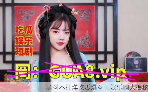 黑料不打烊吃瓜爆料：娱乐圈大揭秘
