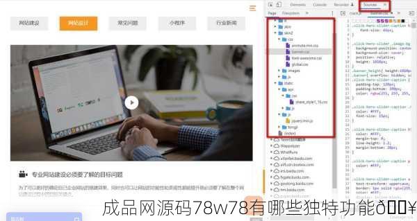 成品网源码78w78有哪些独特功能🔥