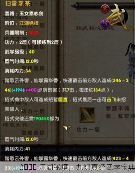🌊 江湖秘境，九阴真经武学宝典