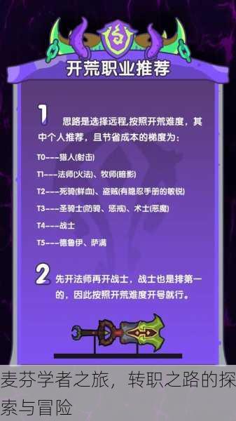 麦芬学者之旅，转职之路的探索与冒险