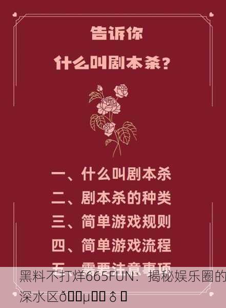 黑料不打烊665FUN：揭秘娱乐圈的深水区🕵️‍♂️
