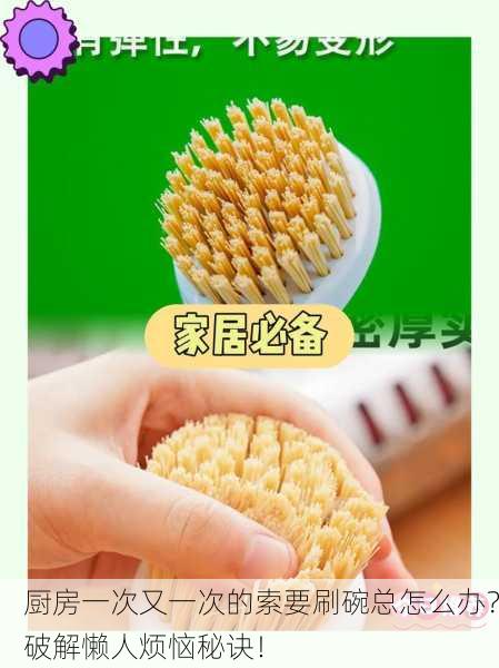 厨房一次又一次的索要刷碗总怎么办？破解懒人烦恼秘诀！