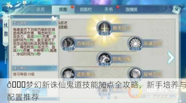 🌈梦幻新诛仙鬼道技能加点全攻略，新手培养与配置推荐