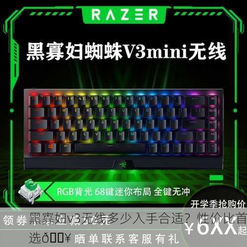 黑寡妇v3无线多少入手合适？性价比首选🔥