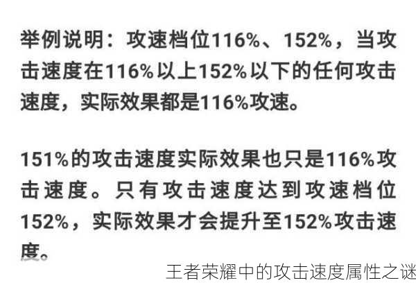王者荣耀中的攻击速度属性之谜