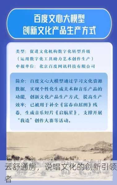 云舒通房，说唱文化的创新引领者