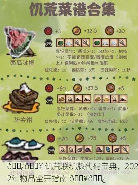 🌿🔥 饥荒联机版代码宝典，2022年物品全开指南 🔥🌿