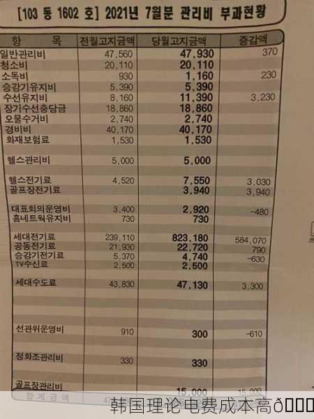 韩国理论电费成本高📉
