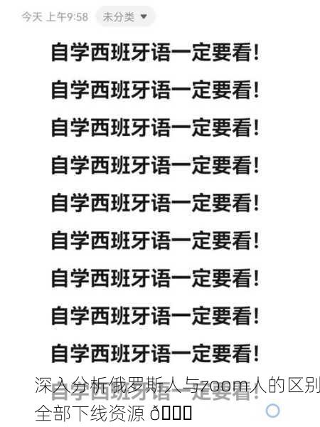 深入分析俄罗斯人与zoom人的区别全部下线资源 🌐