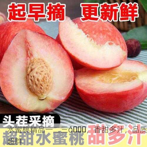 水蜜桃精品一二三🍑，香甜多汁，品质超群