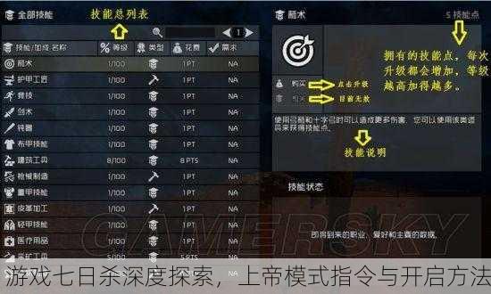 游戏七日杀深度探索，上帝模式指令与开启方法