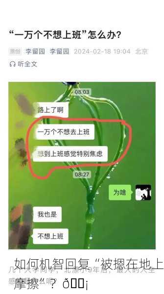 如何机智回复“被摁在地上摩擦”？💡