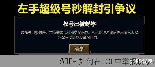 📣 如何在LOL中举报玩家？