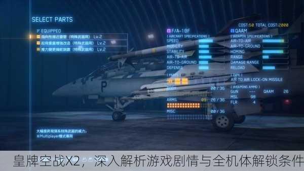 皇牌空战X2，深入解析游戏剧情与全机体解锁条件
