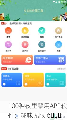 100种夜里禁用APP软件：趣味无限 🌙