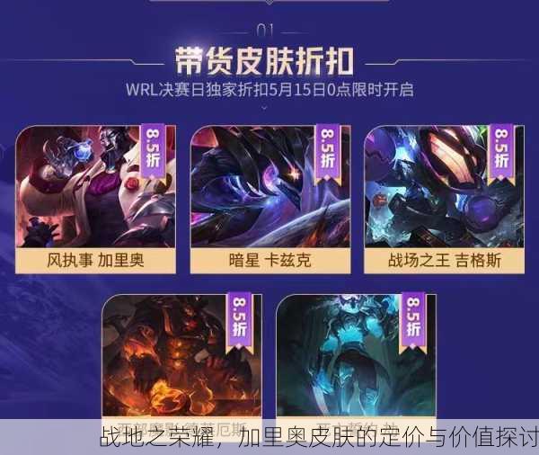 战地之荣耀，加里奥皮肤的定价与价值探讨
