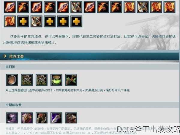 Dota斧王出装攻略