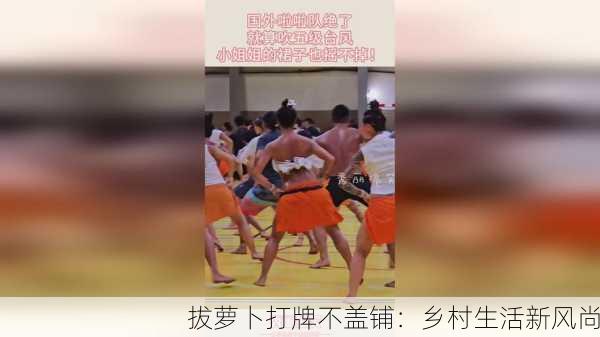 拔萝卜打牌不盖铺：乡村生活新风尚