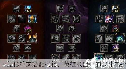 盖伦符文搭配秘籍，英雄联盟中的战斗先锋