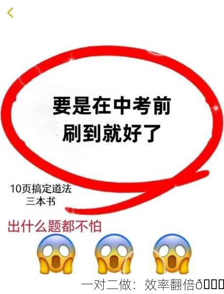 一对二做：效率翻倍🚀