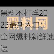 黑料不打烊2023最新入口：全网爆料新鲜速递
