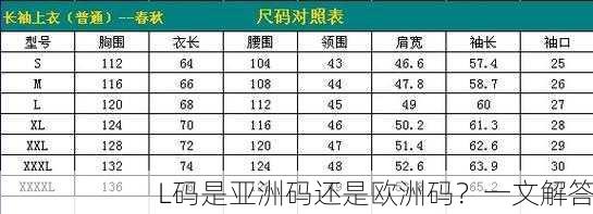 L码是亚洲码还是欧洲码？一文解答