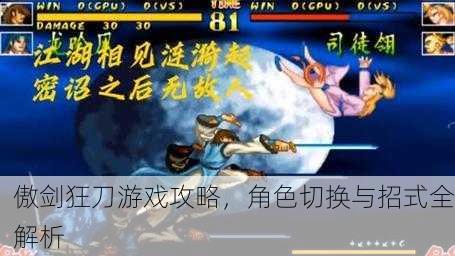 傲剑狂刀游戏攻略，角色切换与招式全解析