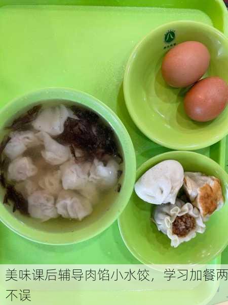 美味课后辅导肉馅小水饺，学习加餐两不误