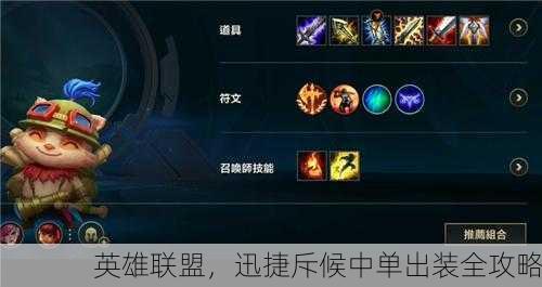 英雄联盟，迅捷斥候中单出装全攻略