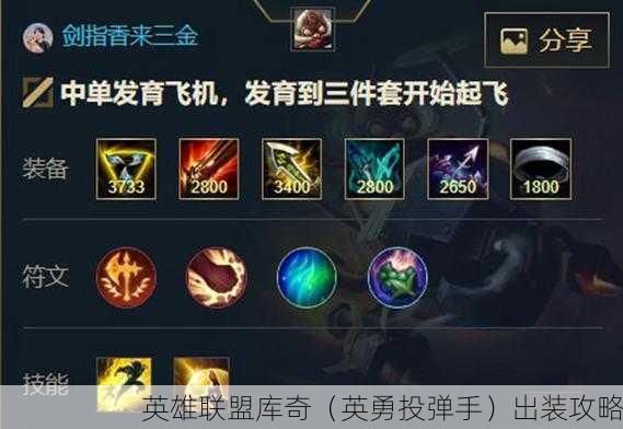 英雄联盟库奇（英勇投弹手）出装攻略