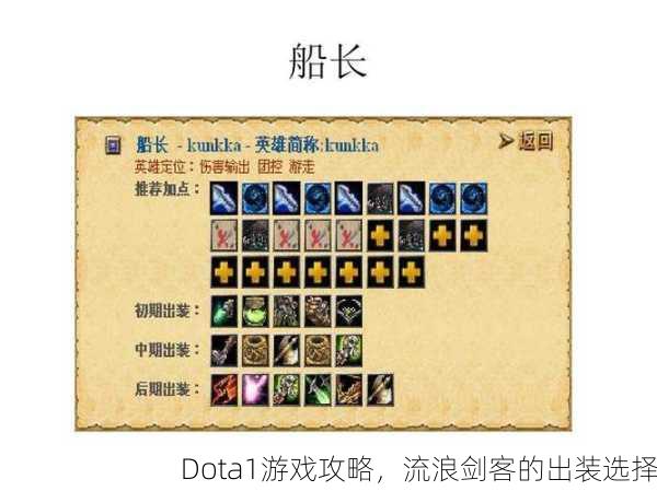 Dota1游戏攻略，流浪剑客的出装选择