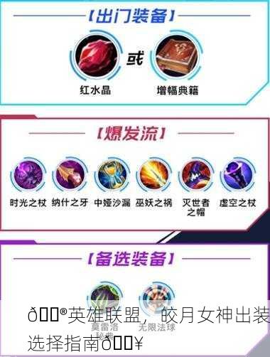 🎮英雄联盟，皎月女神出装选择指南🔥