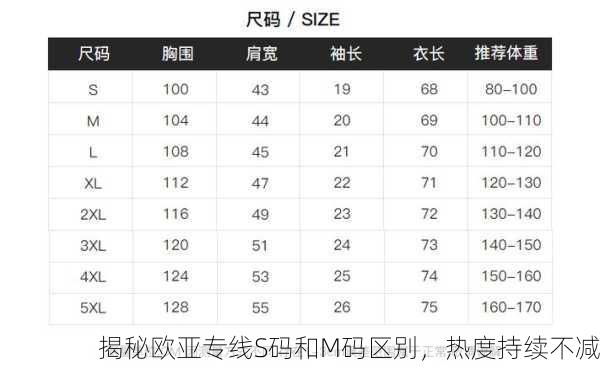 揭秘欧亚专线S码和M码区别，热度持续不减