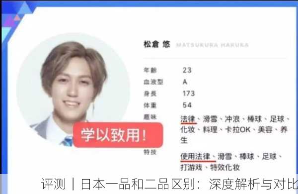 评测｜日本一品和二品区别：深度解析与对比