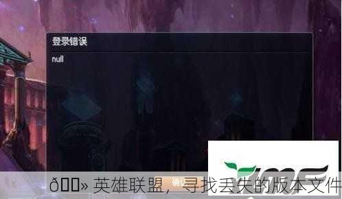 💻 英雄联盟，寻找丢失的版本文件