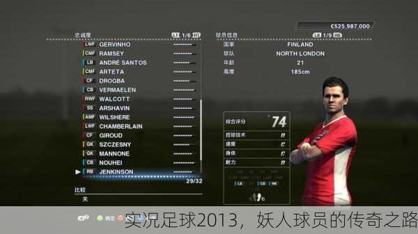 实况足球2013，妖人球员的传奇之路