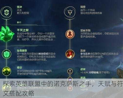 探索英雄联盟中的诺克萨斯之手，天赋与符文搭配攻略