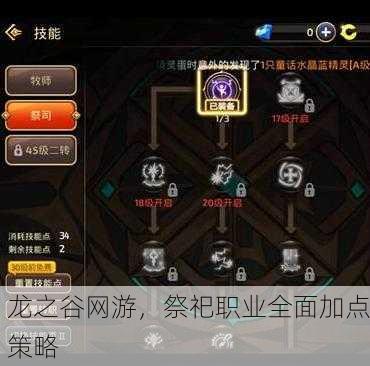 龙之谷网游，祭祀职业全面加点策略