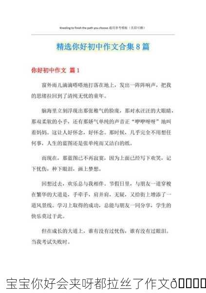 宝宝你好会夹呀都拉丝了作文📚✨