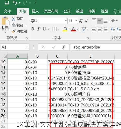 EXCEL中文文字乱码生成解决方案详解
